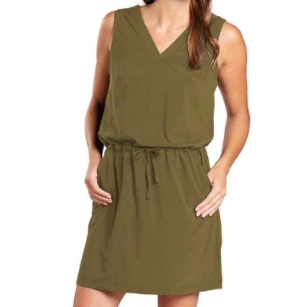 Toad&Co | Olive Green Recycled Fabric Sunkissed Liv Dress | Small